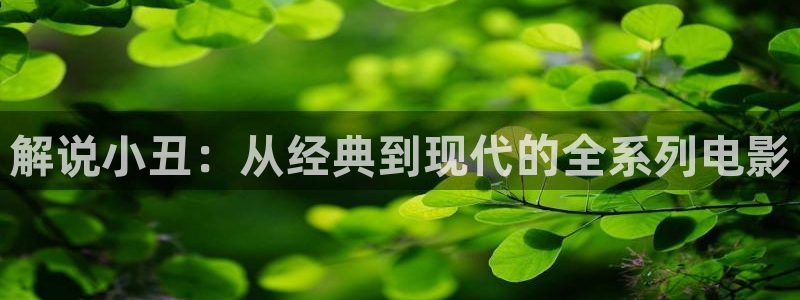 天堂影院电视剧全集观看：解说小丑：从经典到现代的全系列电影